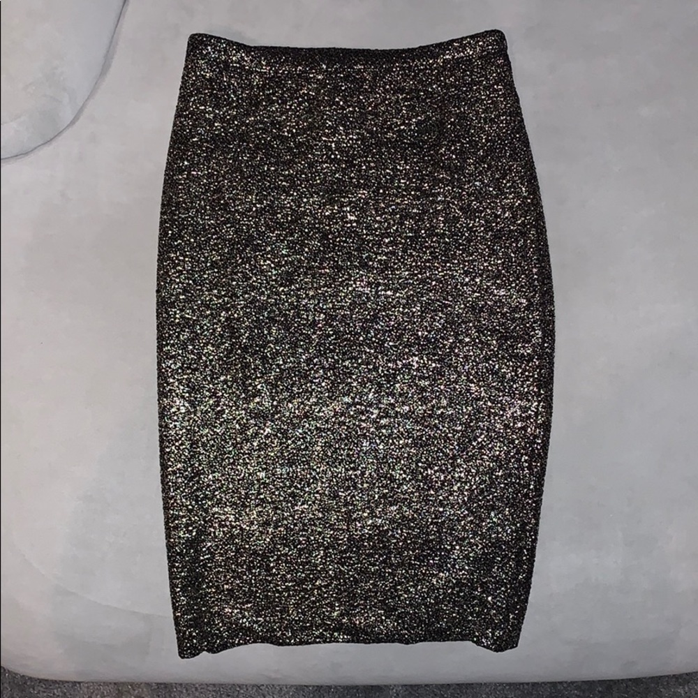 sparkling pencil skirt